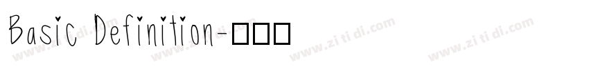 Basic Definition字体转换